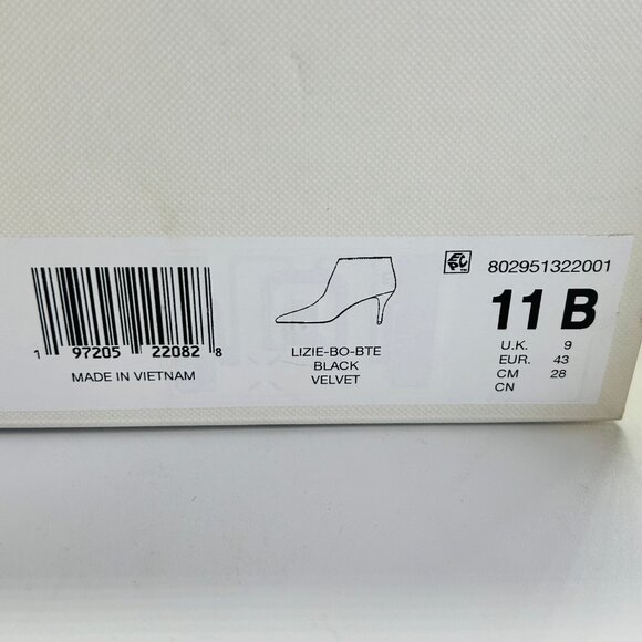 Lauren Ralph Lauren Lizie Velvet Ankle Boot Size 11B Suede Leather Black - Picture 16 of 16
